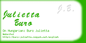 julietta buro business card